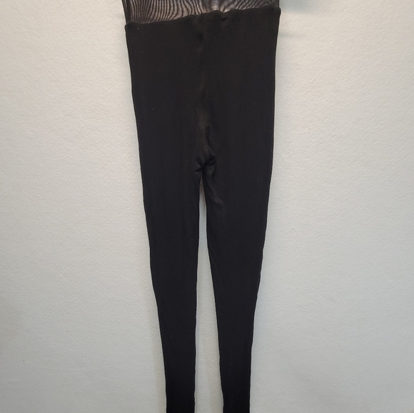 NAKED WARDROBE A Little Meshed Up XS Black Leggings, sheer, sexy mesh insert - Picture 7 of 10